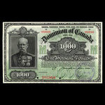 Canada, Dominion du Canada, 1,000 dollars <br /> 2 janvier 1924