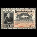 Canada, Dominion du Canada, 5,000 dollars <br /> 2 janvier 1901