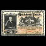 Canada, Dominion du Canada, 5,000 dollars <br /> 2 janvier 1901