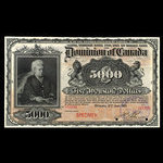 Canada, Dominion du Canada, 5,000 dollars <br /> 2 janvier 1901