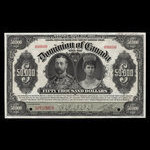 Canada, Dominion du Canada, 50,000 dollars <br /> 2 janvier 1918