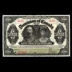 Canada, Dominion du Canada, 50,000 dollars <br /> 2 janvier 1924