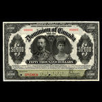 Canada, Dominion du Canada, 50,000 dollars <br /> 2 janvier 1924