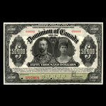 Canada, Dominion du Canada, 50,000 dollars <br /> 2 janvier 1924