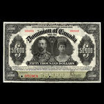 Canada, Dominion du Canada, 50,000 dollars <br /> 2 janvier 1924