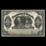 Canada, Dominion du Canada, 50,000 dollars <br /> 2 janvier 1924