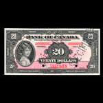 Canada, Banque du Canada, 20 dollars <br /> 1935