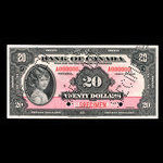 Canada, Banque du Canada, 20 dollars <br /> 1935