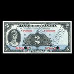 Canada, Banque du Canada, 2 dollars <br /> 1935