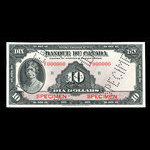 Canada, Banque du Canada, 10 dollars <br /> 1935