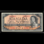 Canada, Banque du Canada, 50 dollars <br /> 1954