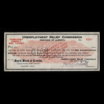 Canada, Alberta - Commission du Chômage, 1 dollar, 20 cents <br /> 1935