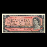 Canada, Banque du Canada, 2 dollars <br /> 1954