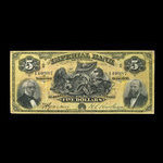 Canada, Imperial Bank of Canada, 5 dollars <br /> 1 octobre 1896