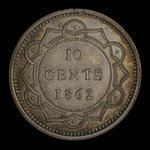 Canada, Victoria, 10 cents <br /> 1862