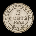 Canada, Édouard VII, 5 cents <br /> 1904