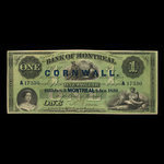 Canada, Banque de Montréal, 1 dollar <br /> 3 janvier 1859