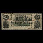 Canada, Province du Canada, 1 dollar <br /> 1 octobre 1866
