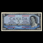 Canada, Banque du Canada, 5 dollars <br /> 1954