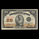 Canada, Dominion du Canada, 25 cents <br /> 2 juillet 1923