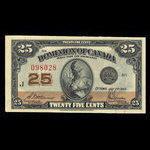 Canada, Dominion du Canada, 25 cents <br /> 2 juillet 1923