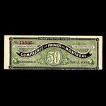 Canada, Compagnie de Primes de Montreal, 50 dollars <br /> 20 février 1895