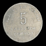 Canada, Compagnie de la Baie d'Hudson, 5 made beaver <br /> 1941