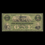 Canada, Merchants Bank of Canada (The), 1 dollar <br /> 2 mars 1868