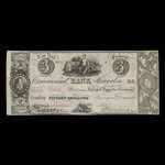 Canada, Commercial Bank (Kingston), 3 dollars <br /> 21 juin 1837