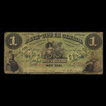 Canada, Bank of Upper Canada (York), 1 dollar <br /> 1 juillet 1859