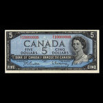 Canada, Banque du Canada, 5 dollars <br /> 1954