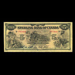 Canada, Sterling Bank of Canada, 5 dollars <br /> 1 janvier 1914