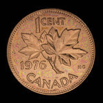 Canada, Élisabeth II, 1 cent <br /> 1976