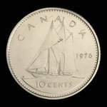 Canada, Élisabeth II, 10 cents <br /> 1976