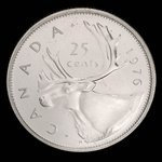 Canada, Élisabeth II, 25 cents <br /> 1976