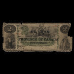 Canada, Province du Canada, 2 dollars <br /> 1 octobre 1866