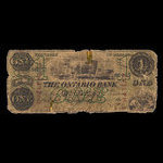 Canada, Ontario Bank, 1 dollar <br /> 15 août 1861