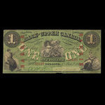 Canada, Bank of Upper Canada (York), 1 dollar <br /> 1 janvier 1861