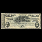 Canada, Jewett & Pitcher, 5 dollars <br /> 1 décembre 1873