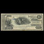Canada, Jewett & Pitcher, 1 dollar <br /> 1 décembre 1873