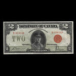 Canada, Dominion du Canada, 2 dollars <br /> 23 juin 1923