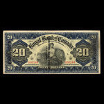 Barbade, Banque Royale du Canada, 20 dollars <br /> 2 janvier 1909