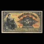 Jamaïque, Banque Royale du Canada, 5 livres(anglaise) <br /> 3 janvier 1938