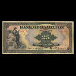 Canada, Bank of Hamilton, 25 dollars <br /> 1 mars 1922