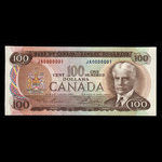 Canada, Banque du Canada, 100 dollars <br /> 1975