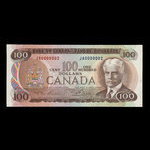 Canada, Banque du Canada, 100 dollars <br /> 1975