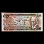 Canada, Banque du Canada, 100 dollars <br /> 1975