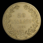 Canada, Gouvernement de la Colombie-britannique, 20 dollars <br /> 1862
