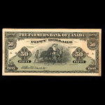 Canada, Farmers Bank of Canada, 50 dollars <br /> 2 janvier 1907