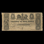 Canada, Province de la Nouvelle-Écosse, 1 livre(anglaise) <br /> 1 juin 1854
